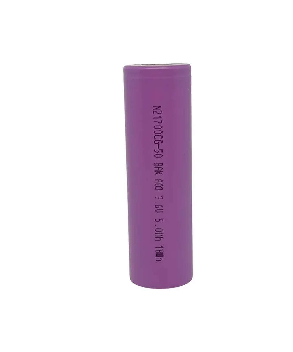 Batería de Litio Cilíndrica 3.6V 5000mAh | Pila Recargable BAK N21700CG-50 - Imagen